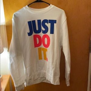 White Nike crew neck